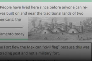 A preview of the Sutter's Fort Timeline Activity sheet