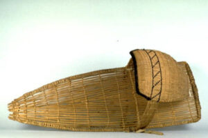A twined cradleboard from the Antelope Valley Indian Museum SHP