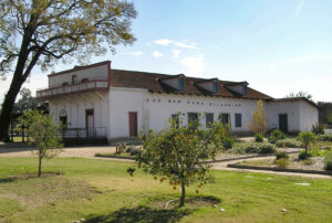Pío Pico State Historic Park. A historic adobe house and surrounding gardens