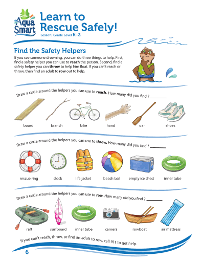 AquaSmart Activity Booklet 06-Learn to Rescue Safely