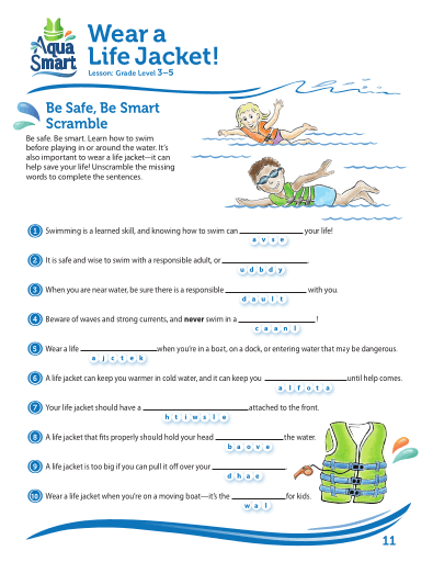 AquaSmart Activity Booklet 11-Wear a Life Jacket