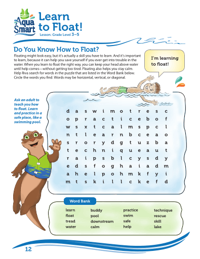 AquaSmart Activity Booklet 12-Learn to Float