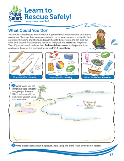 AquaSmart Activity Booklet 13-Learn to Rescue Safely