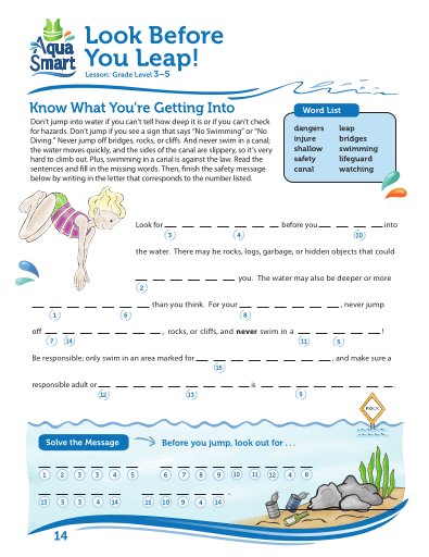 AquaSmart Activity Booklet 14-Look Before You Leap