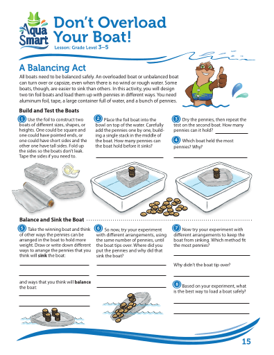AquaSmart Activity Booklet 15-Don't Overload Your Boat