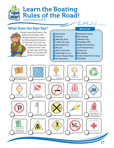 AquaSmart Activity Booklet 17-Learn the Boating Rules of the Road