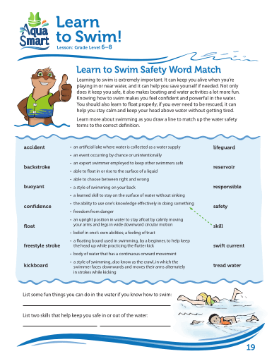 AquaSmart Activity Booklet 19-Learn to Swim