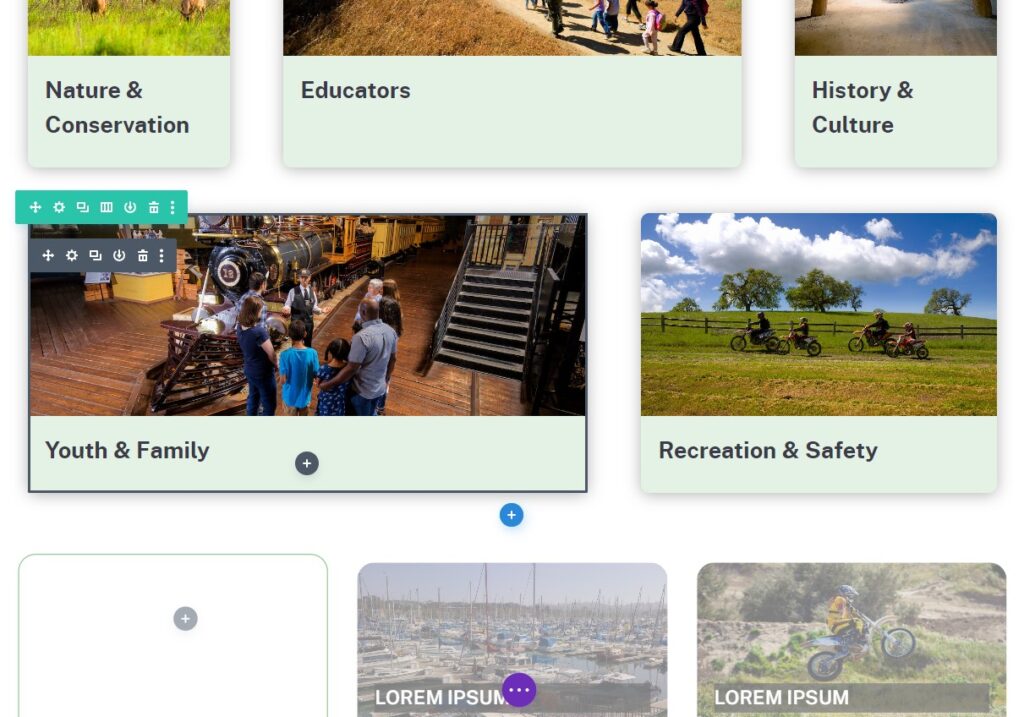 Screenshot of the new California State Parks "Adventures in Learning" website.