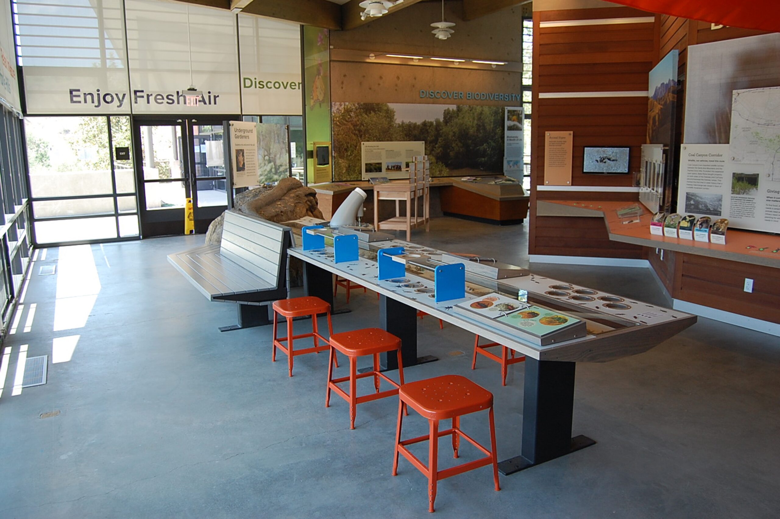 Chino Hills SP Discovery Ctr SSC N. Hernandez pwr pt Exhibits in the Chino Hills State Park Discovery Center