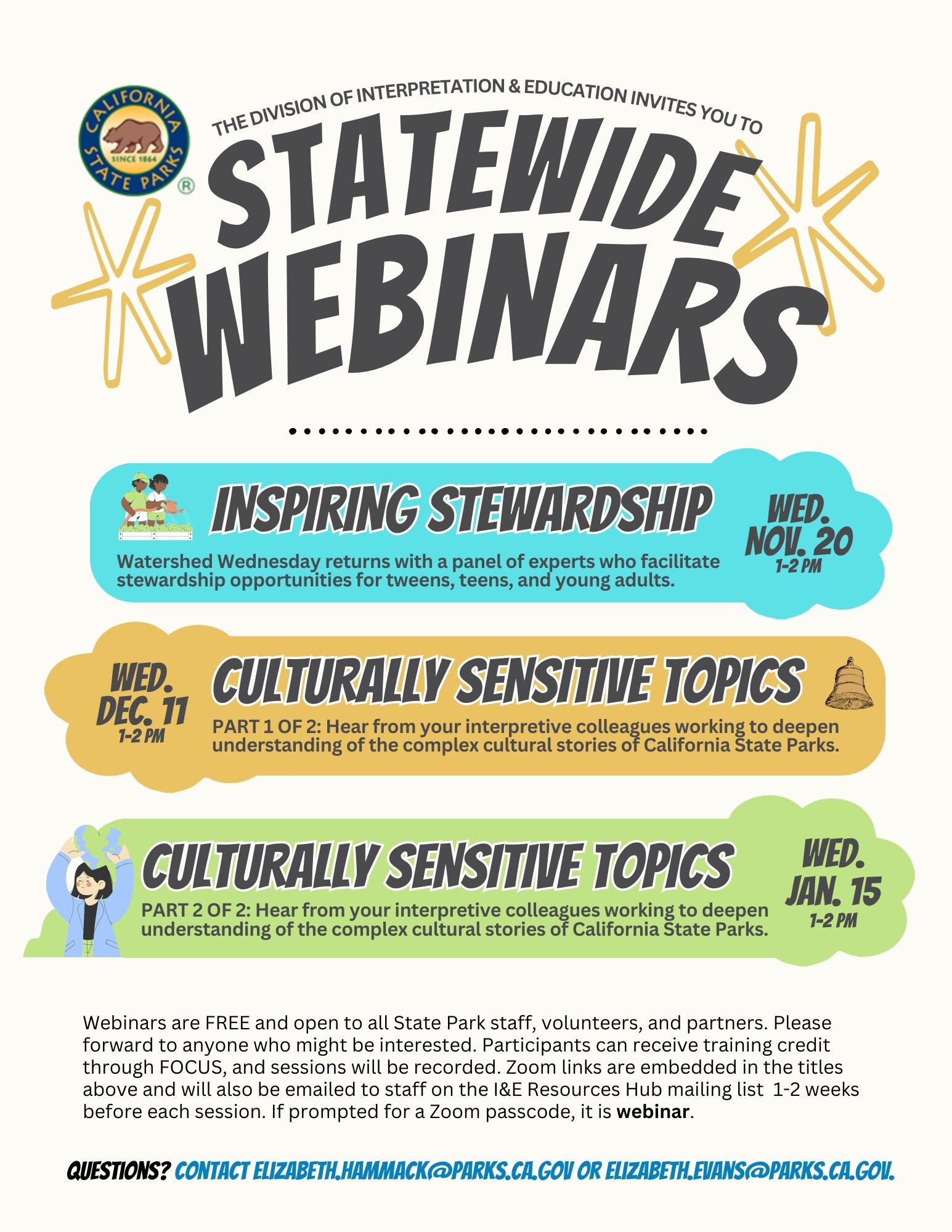 Statewide Webinars flyer