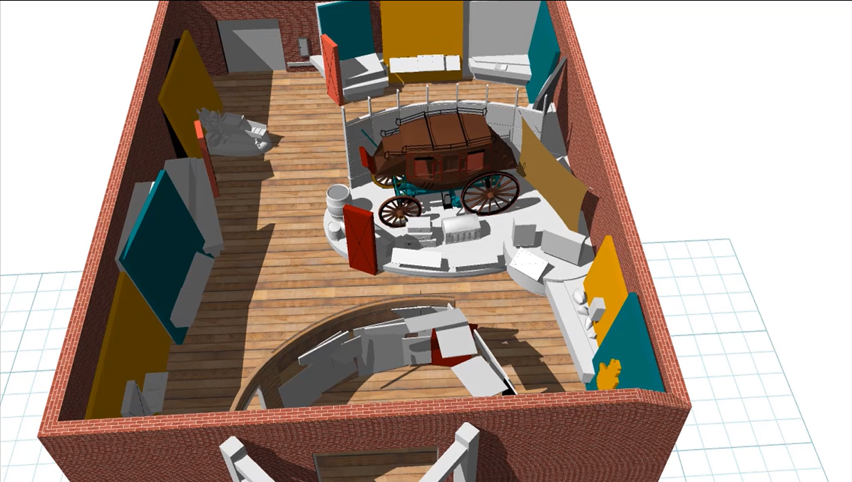 Marshall Gold Vtr Ctr 3D Model Overhead NSC M. Miller Marshall Gold Visitor Center 3D model