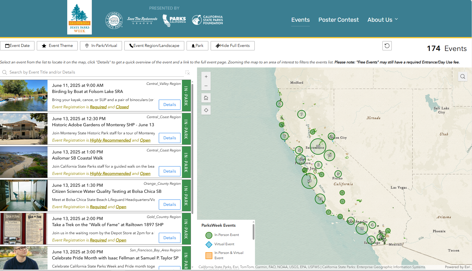 California State Parks Week 2025 - Parks Week Website Events 5 20 25 