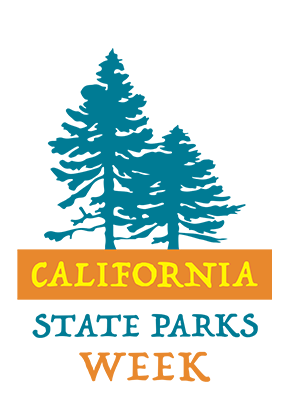 Logo for California State Parks Week featuring the silhouette of two trees